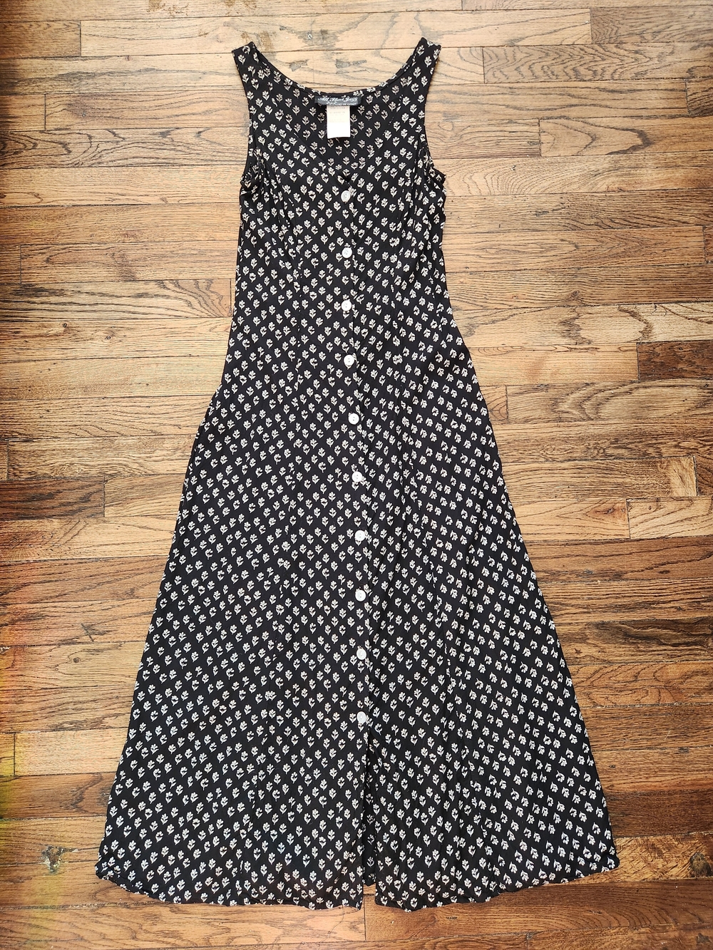 All That Jazz Vintage Ditsy Floral Button Front Maxi Dress Size 3/4
